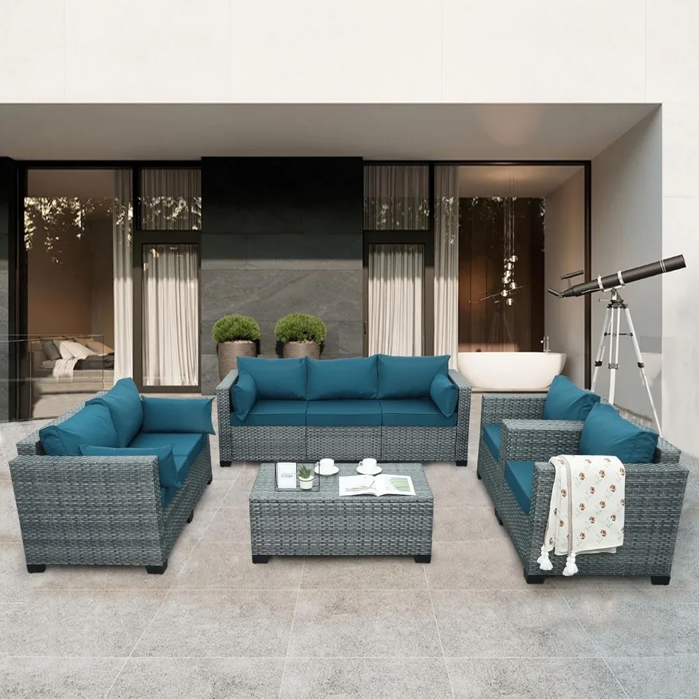 

Плетеная садовая мебель для отдыха: секционный диван, столик для хранения, чехлы для подушек в виде павлина, для улицы, на заказ