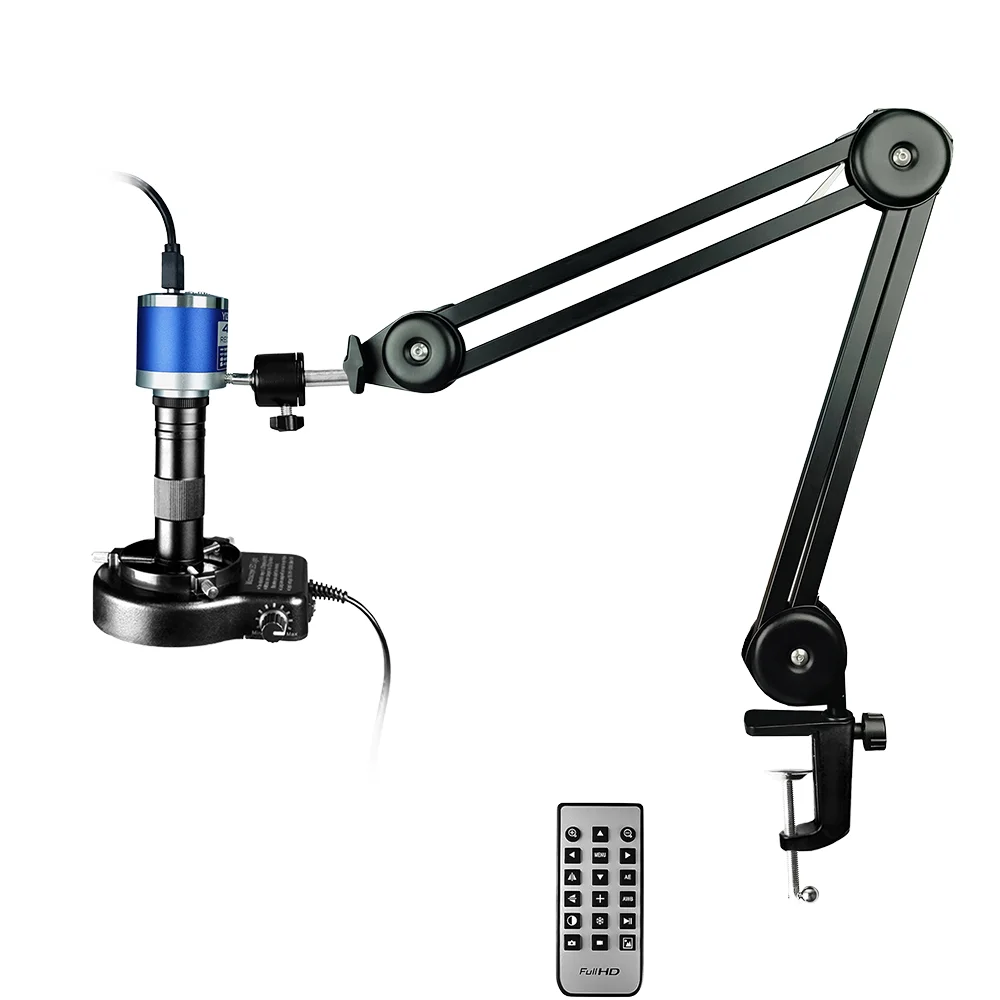 مجهر تكبير 150X أحادي العين 4K 48MP كاميرا من النوع C مخرج 3840X2160 دقة تخزين بطاقة TF دعم لإصلاح اللوحة الأم