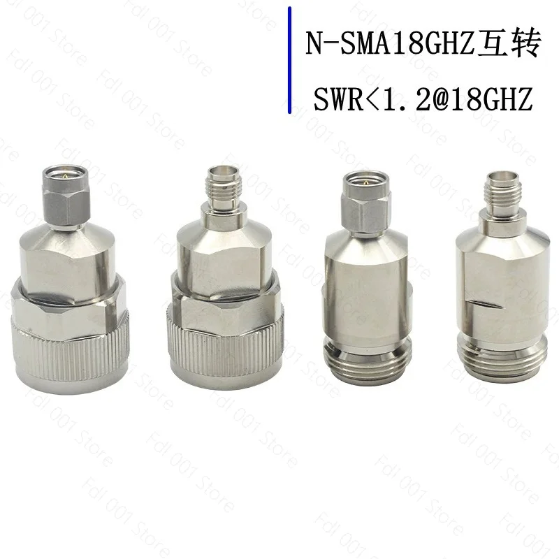 1PCS High frequency test N to SMA adapter 18GHZ network branch adapter N male and female to SMA male and female stainless steel
