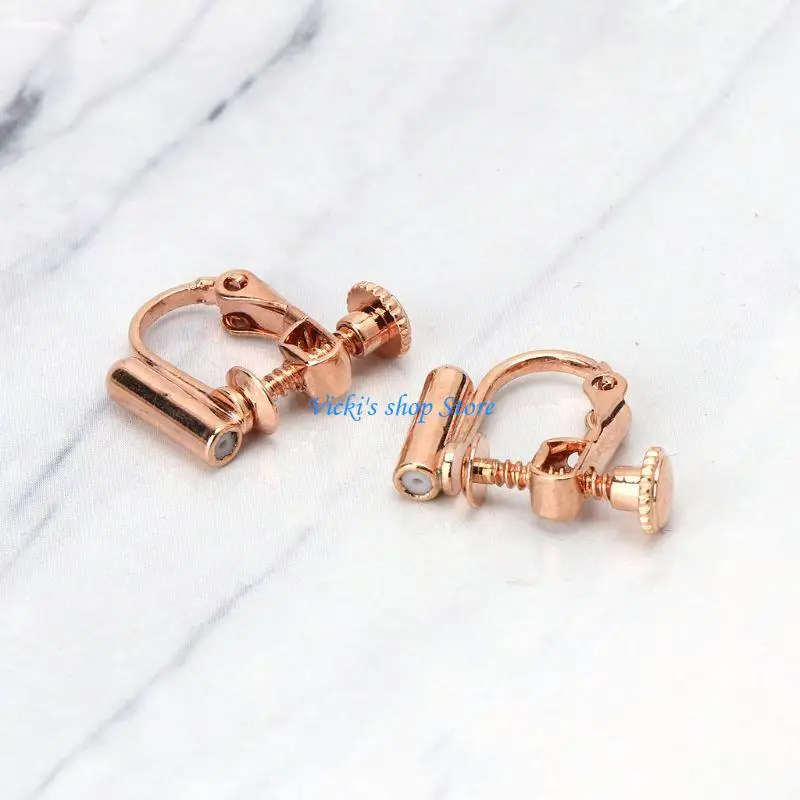 

Clip On Earrings Converter Fashion Earring Clip Backs Earring Clamps in Gold Silver Rose for Non Pierced Ears Jewellery