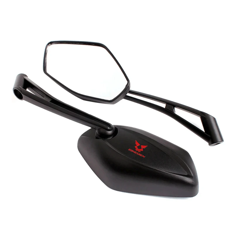 2pcs Wide Angle Adjustable Motorcycle Mirrors Side View Mirrors For Zongshen Zong shen RX125 RX500 SR150 ZS150GY CR500 CB250