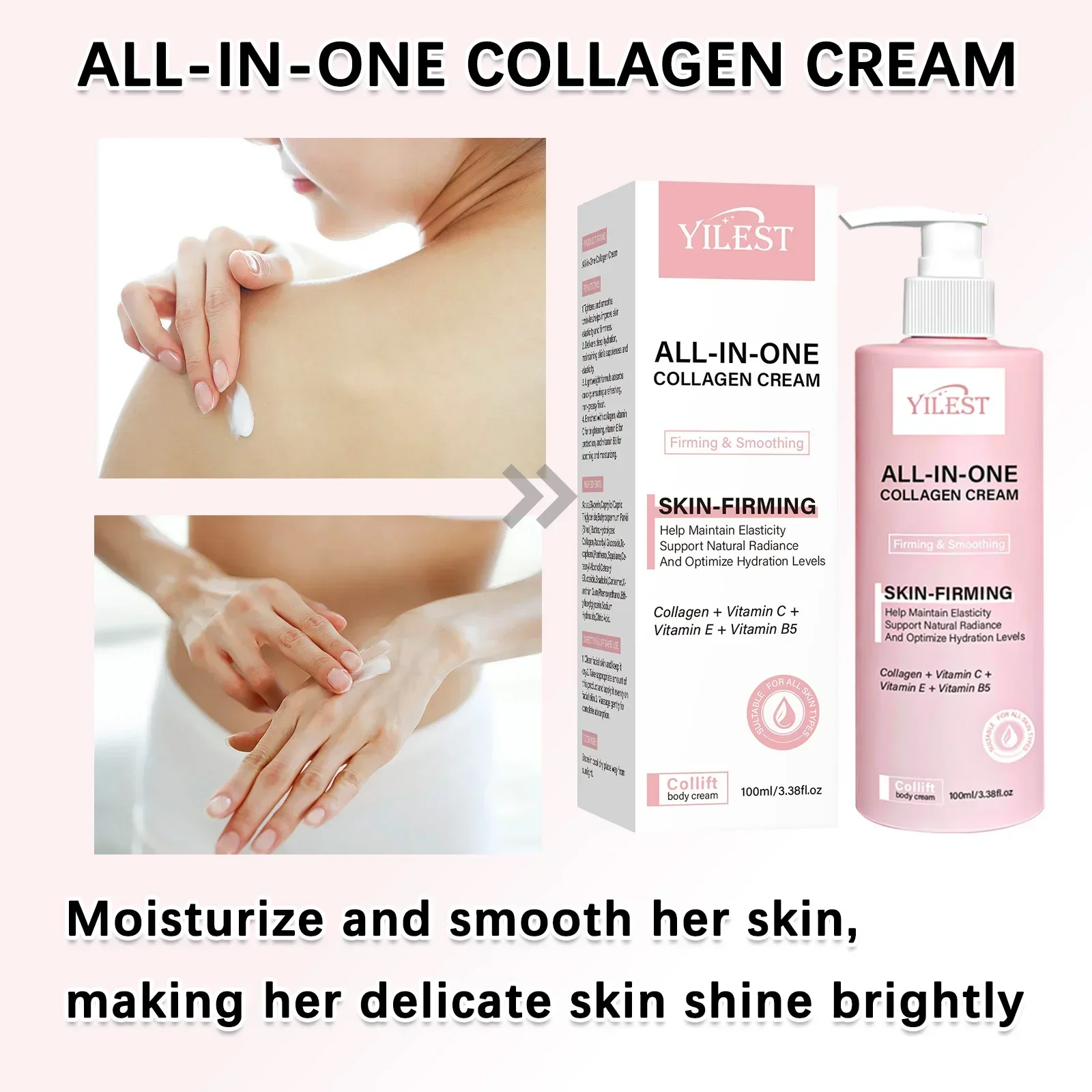 Collagen Milk Body Cream Whitening Cream Skin Whitening Moisturizing Body Lotion Skin Lightening Revitalizing Cream Body Care