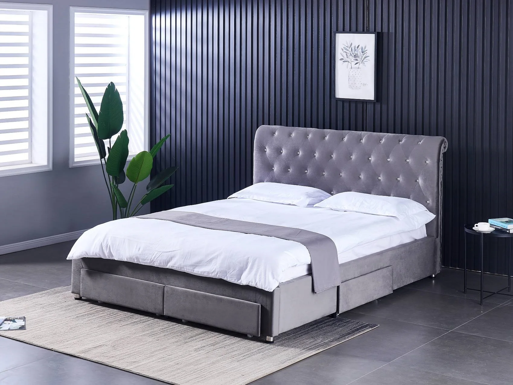 Moderno Letto Matrimoniale con - King Size Bed Frame With Storage Drawers recensione e prezzo