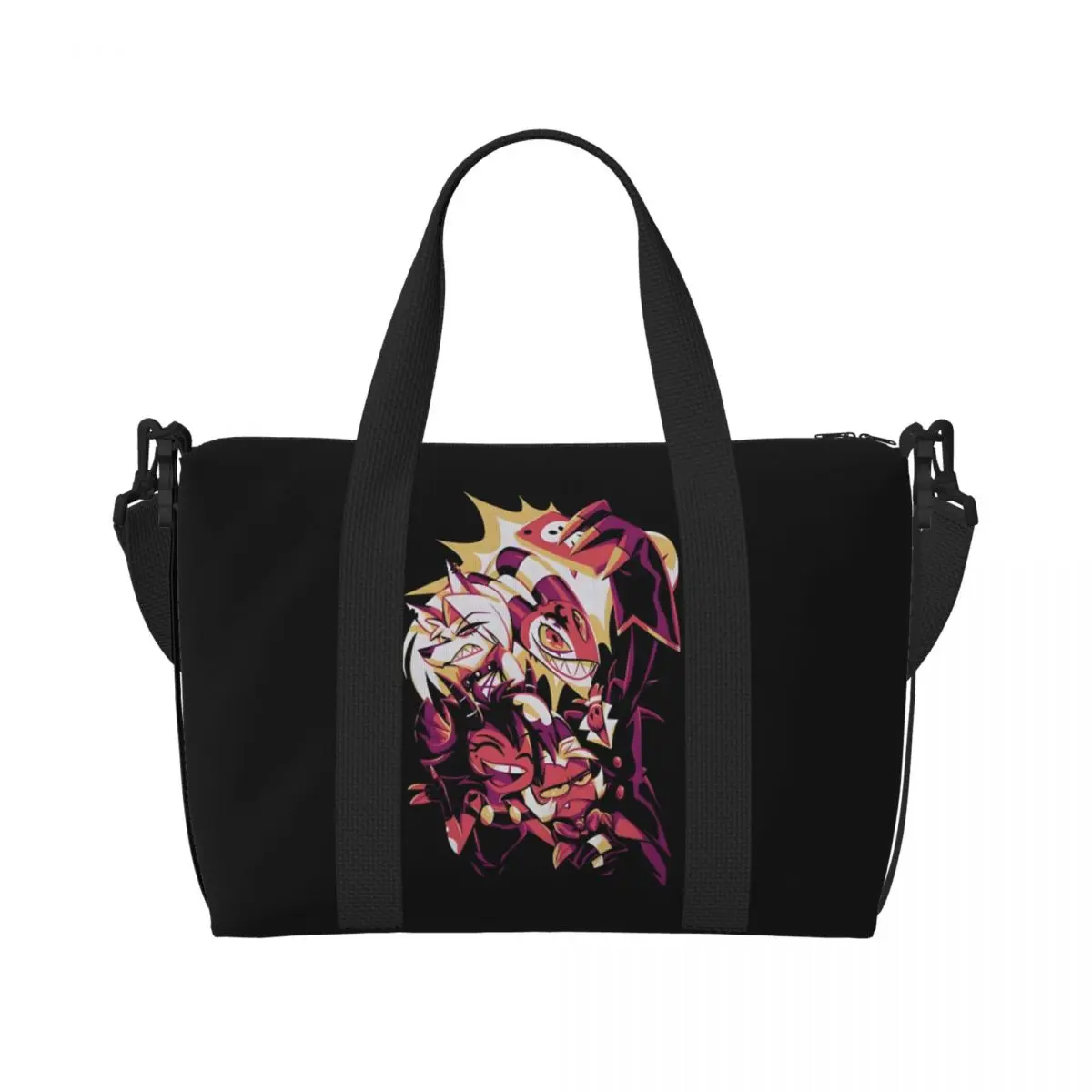 

Пользовательские Hazbins Hotels продуктовая сумка для покупок женская большая вместительная аниме пляжная спортивная дорожная сумка