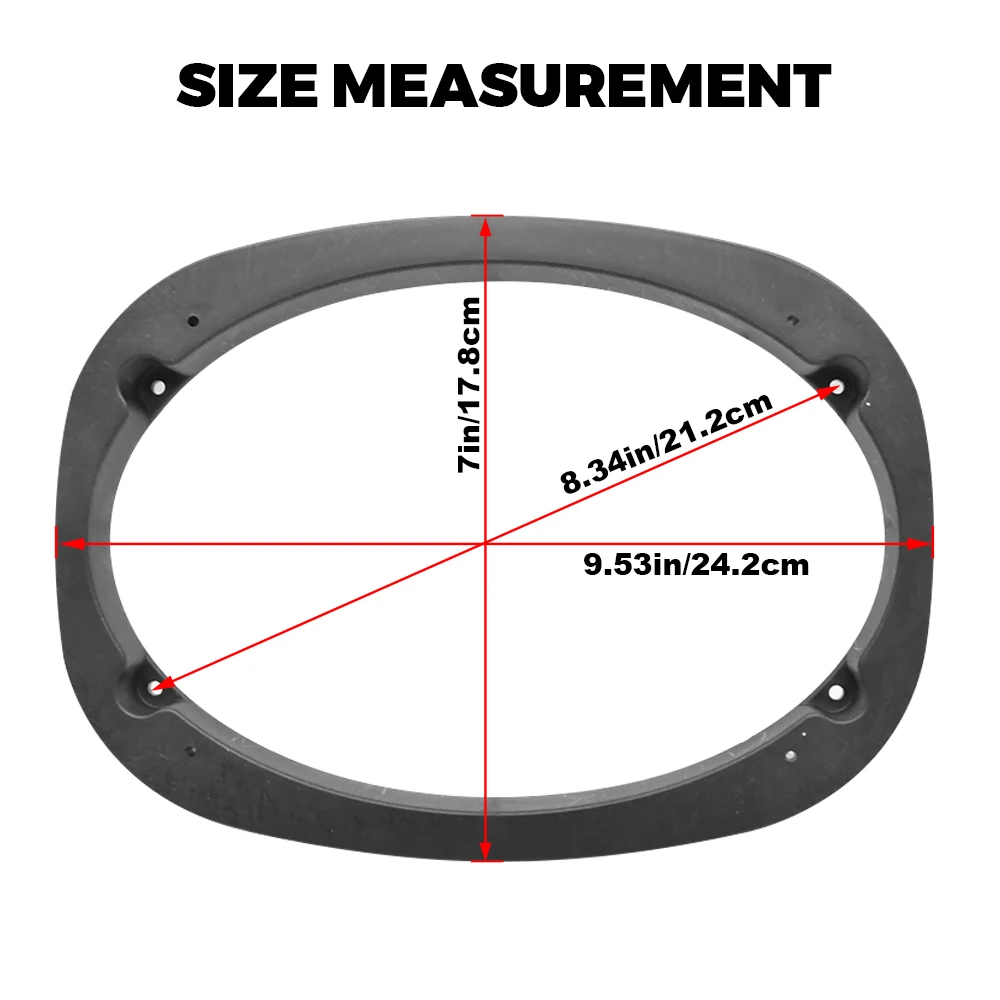 6X9‘’ Car Speaker Spacer Ring Adapter Universal Car Speaker Beveled Spacer Mounting Bracket Adapter Refit Audio Speaker Mat