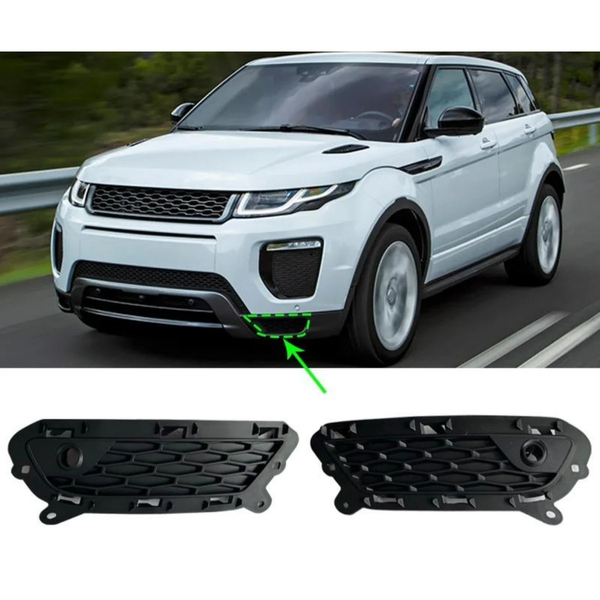 For Range Rover Evoque Prestige 2012-2018 Car Bumper Splitter Diffuser Spoiler Body Kit Bumper Protector Corner Trim Accessories