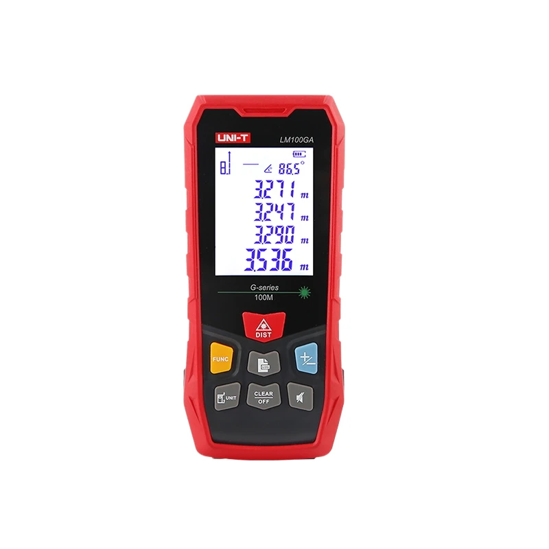 UNI-T LM100GA Ugreen Light Handheld Laser Distance Meter - High Precision Room Measuring Instrument With Electronic Scale