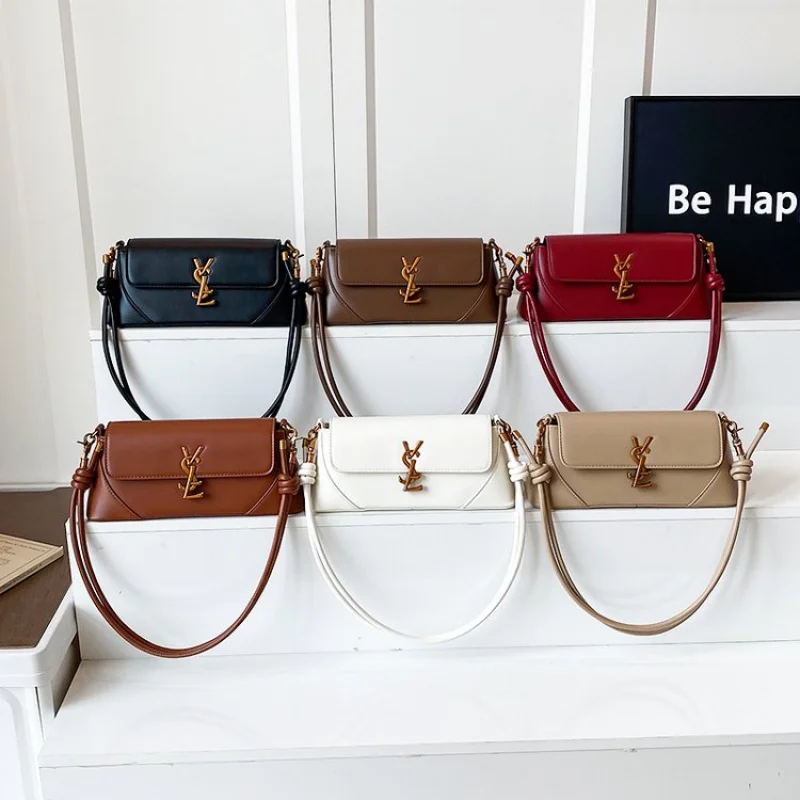 

Модная сумка через плечо, однотонная винтажная сумка для пригородных поездок, модный кожаный дизайн и большая вместимость