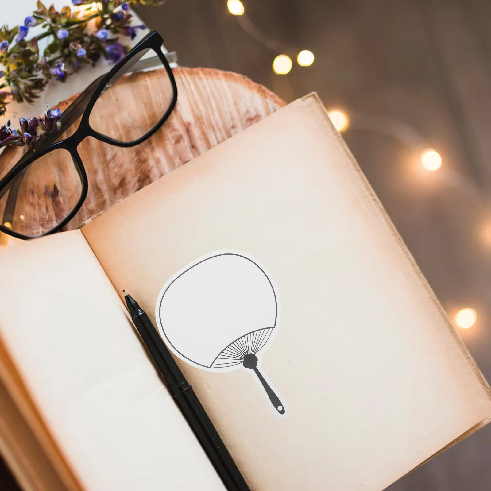 

12Pcs White Fan Shape Blank Cardstock Bookmarks Hole for DIY Craft Projects Page Markers Presents Tags Hanging Labels