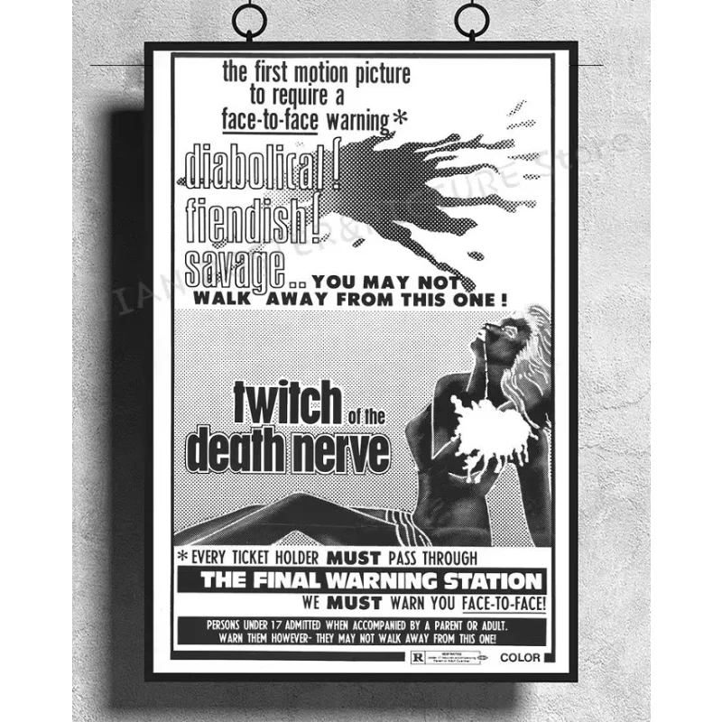 NJ515 TWITCH OF THE DEATH NERVE Movie 1971 Mario Bava Wall Sticker Silk Poster Art Home Decoration