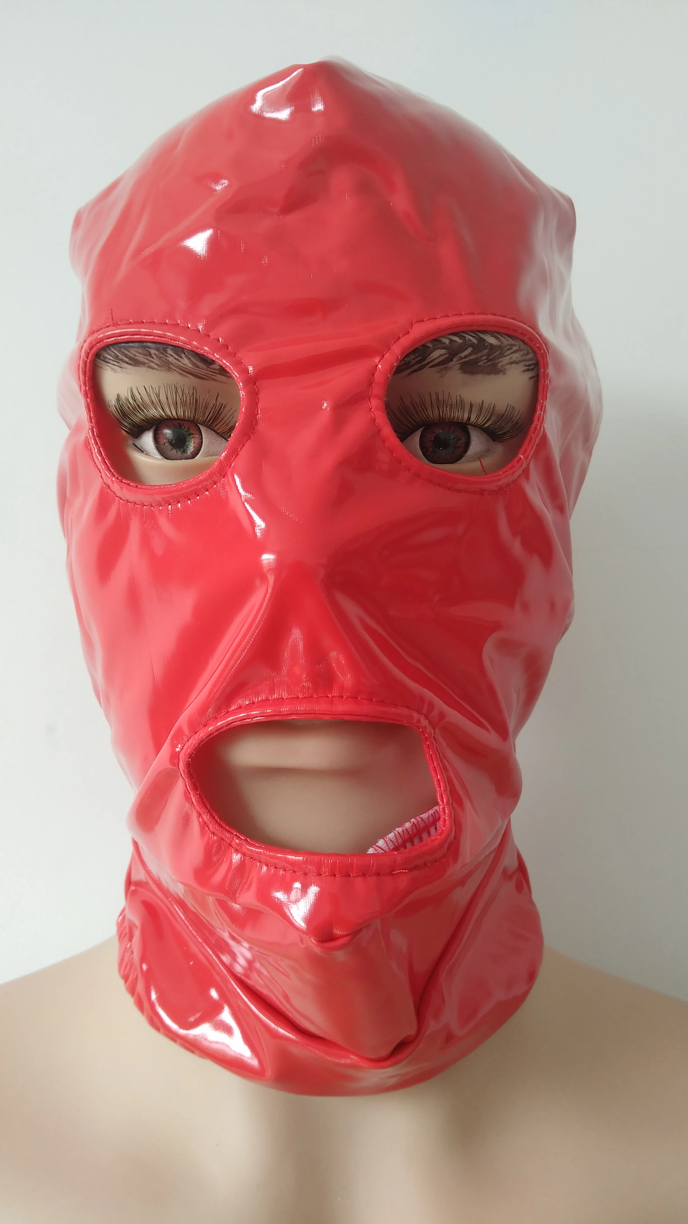 PVC faux leather mask Costumes Party Halloween hood Cosplay Costumes Masks can custom made