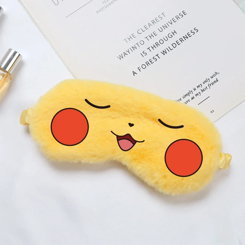 Pokemon Pikachu Augenklappe, niedlicher Cartoon-Druck, tragbarer Schatten, schlafende Augenmaske, Schlafzimmer, Bettwäsche, modische Kindergeburtstagsgeschenke