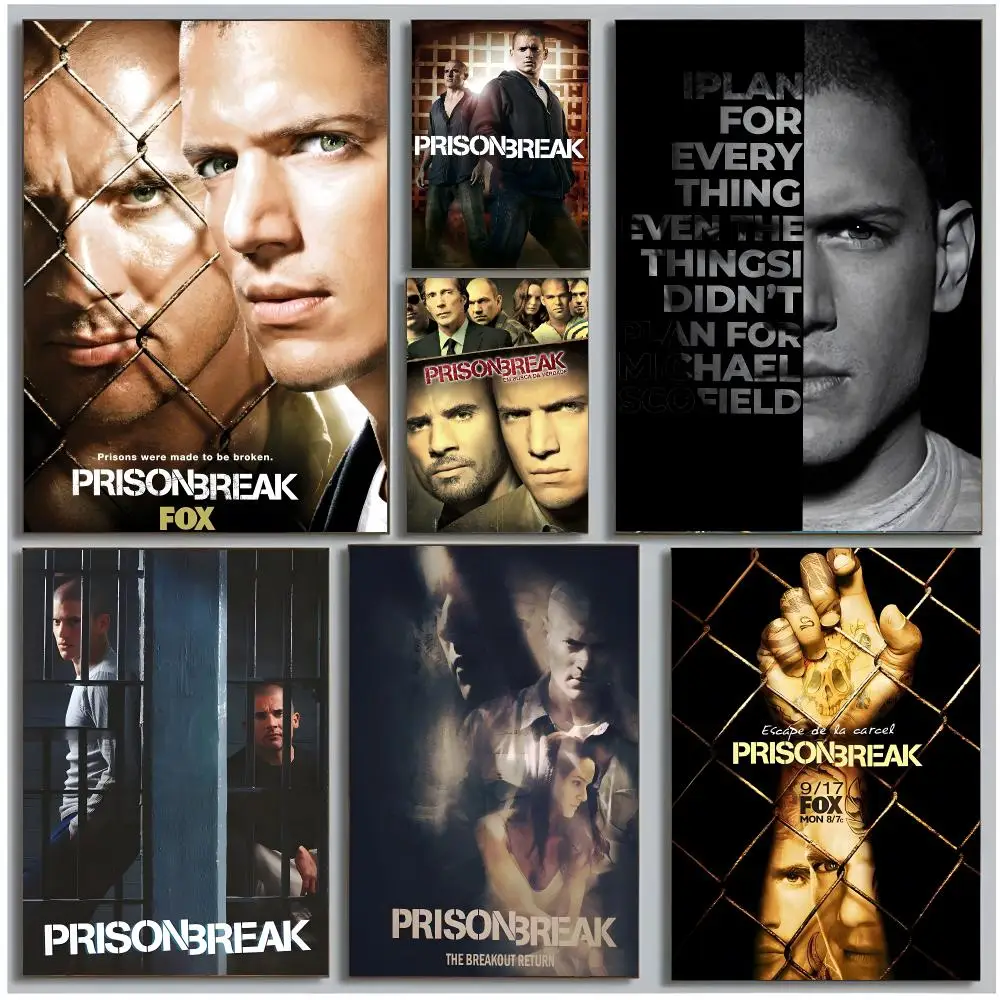 Thriller Drama P-Prison Break Poster Modern Wall Art Bedroom Living Room Print Unframed