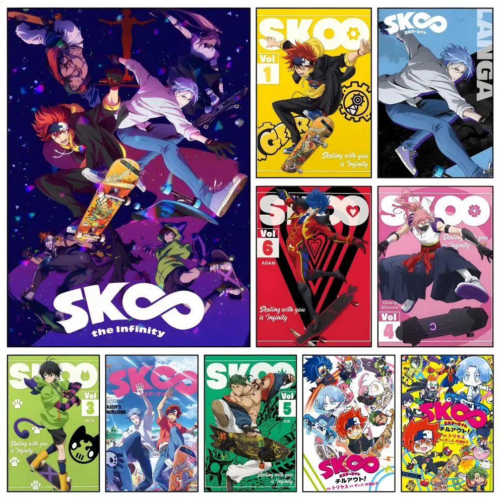1PC Anime Cool Boy S-Sk8 The Infinity Poster Waterproof HD Modern Peel And Stick Wall Decor Living Room Dorm Garage