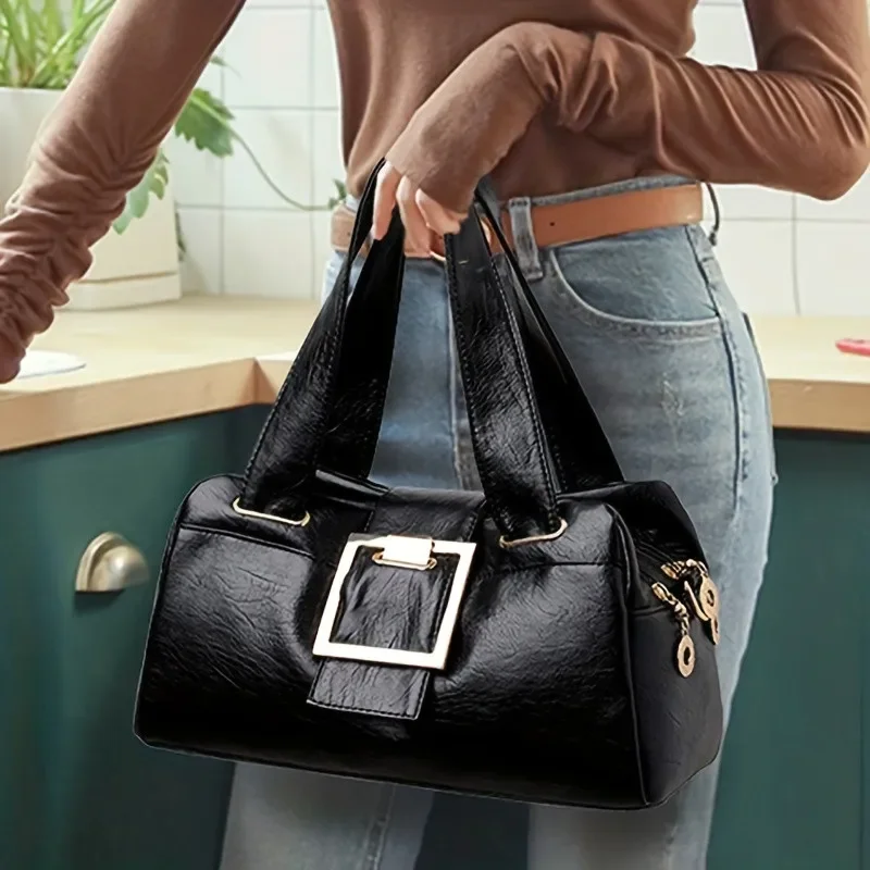 

Women Multi-layers Top-handle Bag Quality Leather Handbags Purses Female Luxury Designer Large Capacity Boston Ladies Sac A Main