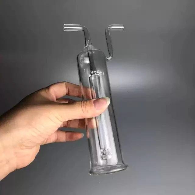 Sealed Glass Gas Washing Bottle Gas Filter for Laboratory Gas Purification Analyzer Test Experiment Accessory