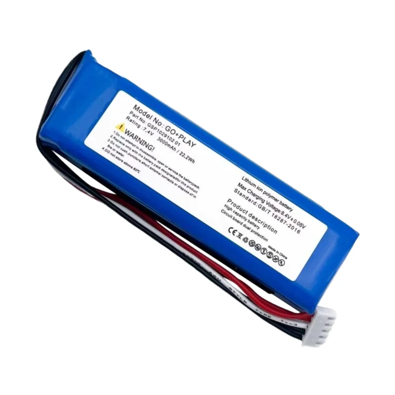 GSP102910201 Battery For Harman Kardon Go+Play Bluetooth Speaker High Quality Replacement Battery 7.4V 3000mAh