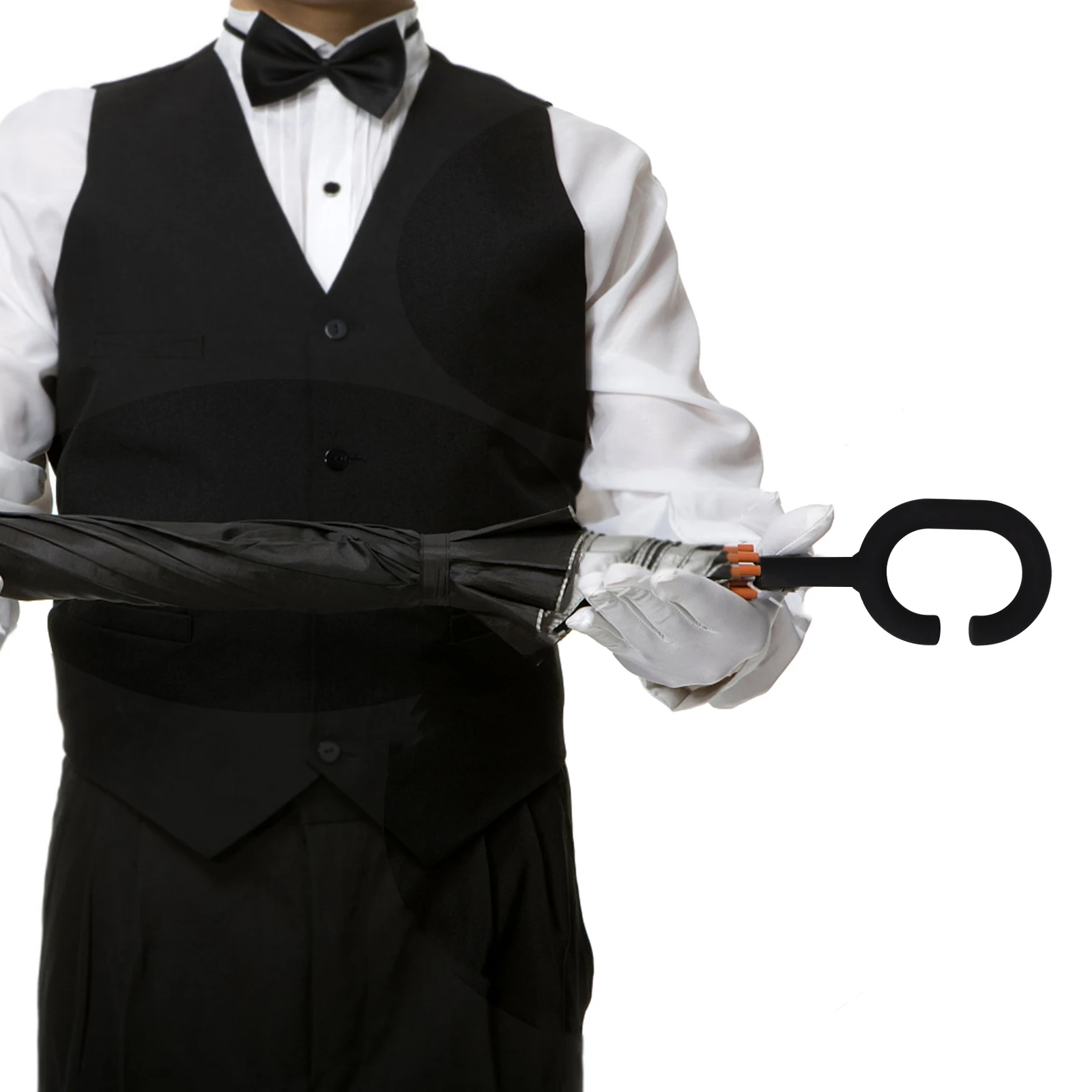 

Comfortable Grip Umbrella Handle Replacement Curved Design Easy Install Compact Replacement Handle for Folding Umbrella Travel