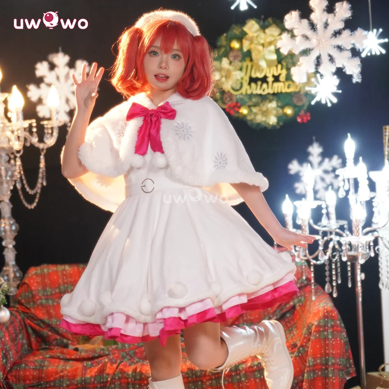 UWOWO Collab-Serie: Anime Loveee Live! Chor Aqours Charaktere Winterkleid Cosplay Kostüm Halloween Kostüm Weihnachtskostüm