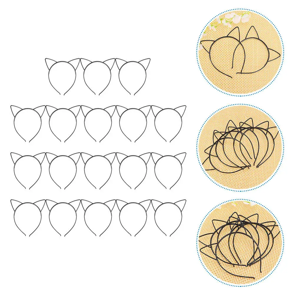 

18 шт. очаровательных повязок на голову с кошачьими ушками для девочек, креативные забавные аксессуары для вечеринок, реквизит для фотосессий, украшения для волос для детей, подарок на день рождения, карнавал, косплей