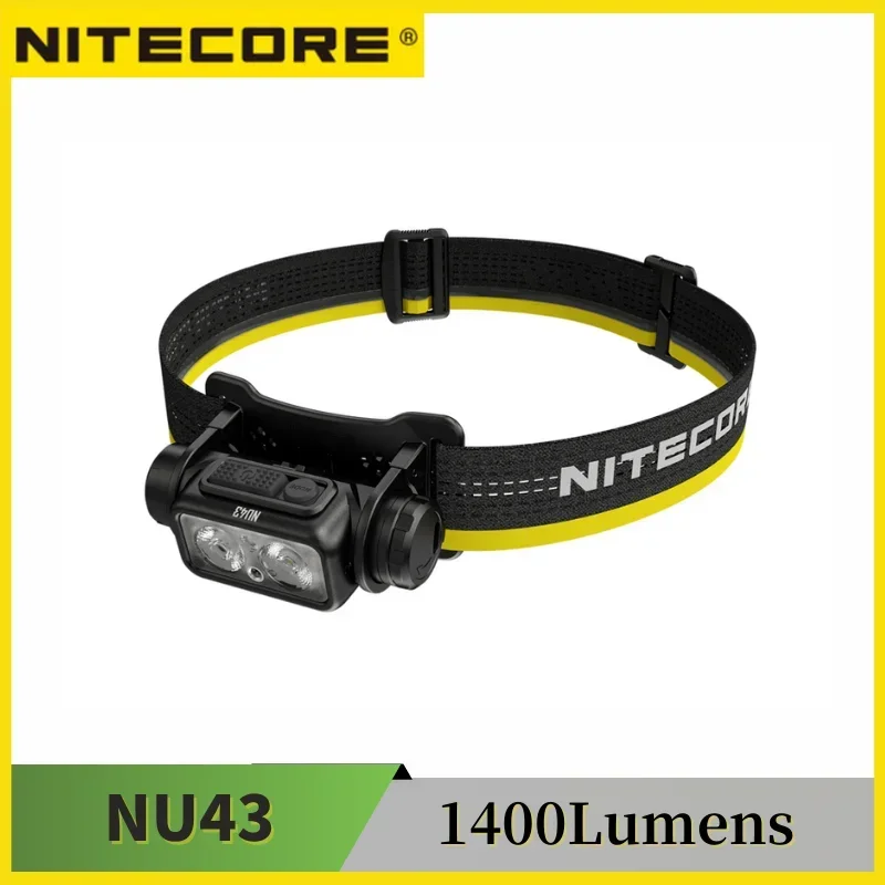 NITECORE NU43 18650 Rechargeable Headlamp 1400Lumens Max Beam Distance 130M  Lightweight Headlight