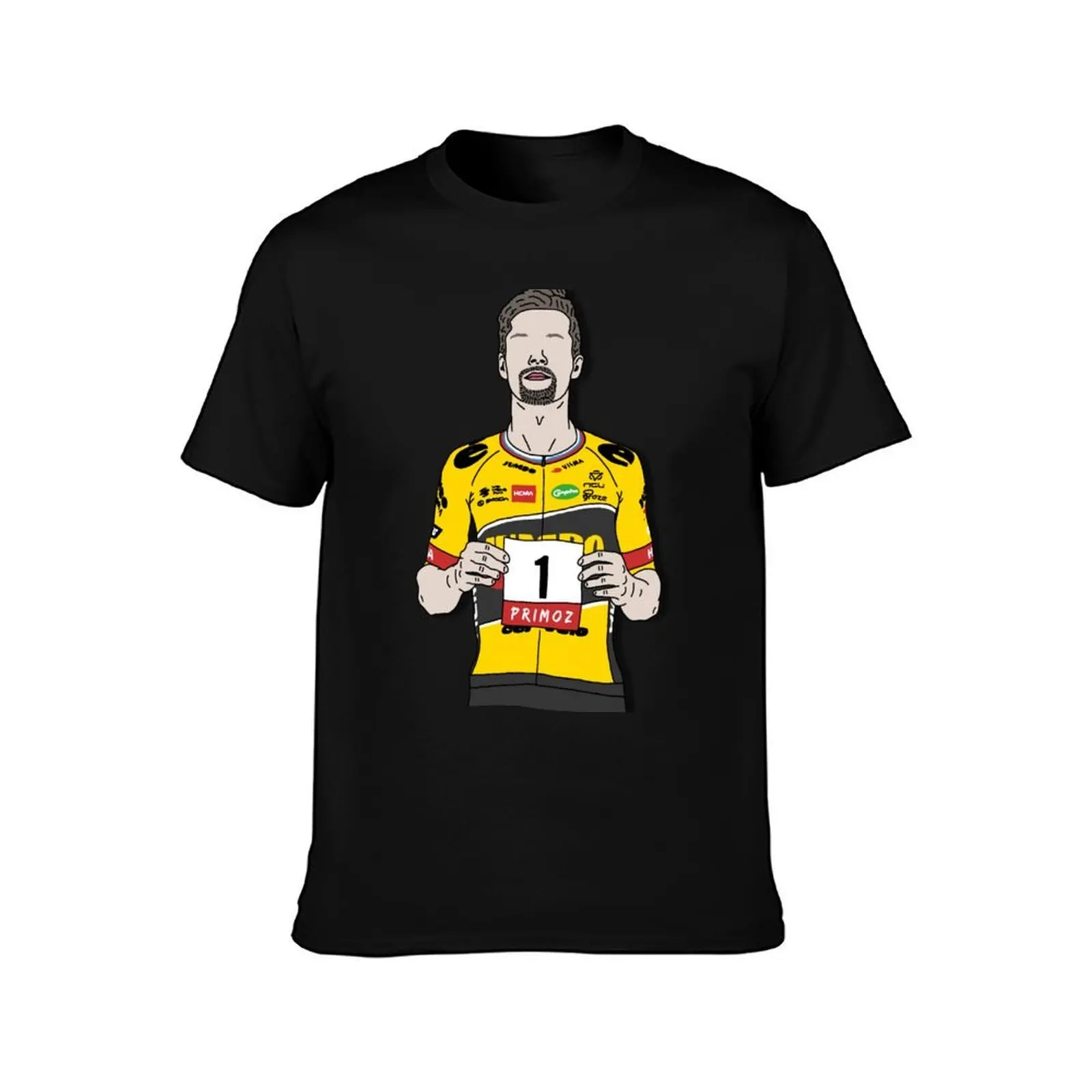 Primoz Roglic La Vuelta 2022 - Number One T-Shirt, Summer Casual Cotton Tee, Oversized Streetwear Tops, Vintage Graphic Print