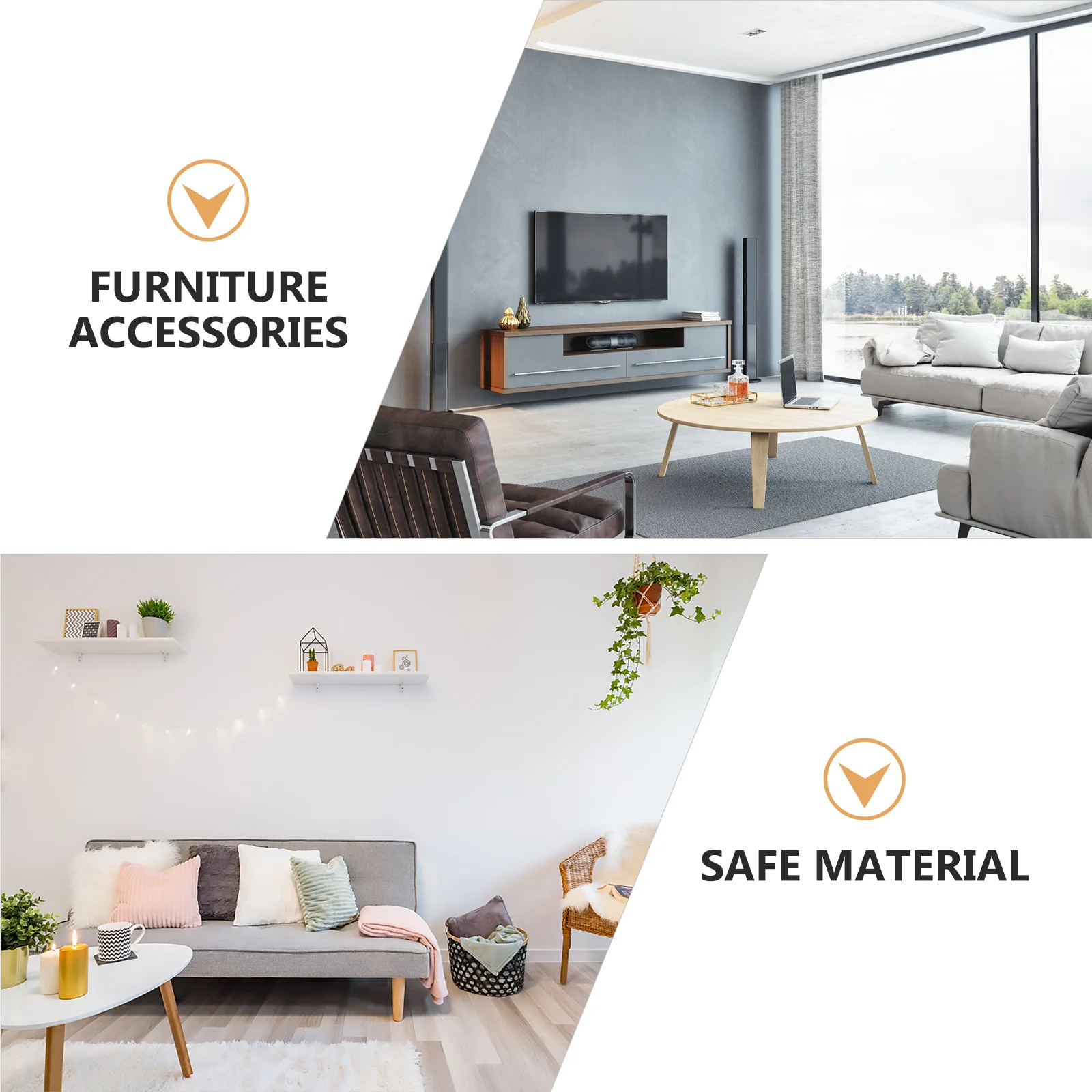 

4pcs Solid Wood niture Legs Nordic Style Natural Hand-Polished Floor Protection Easy Installation For Sofa Table Cabinet