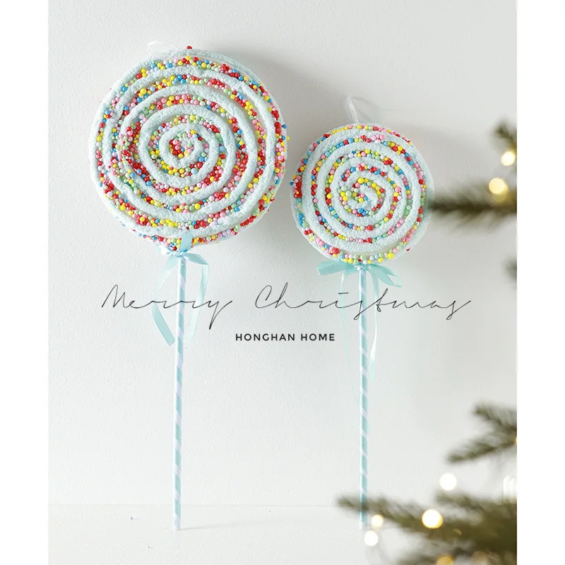Large Christmas Spheres Candy Canes Candy Cane Christmas Tree Decoration Lollipop Ornaments Wedding Decorative Home Party Decor