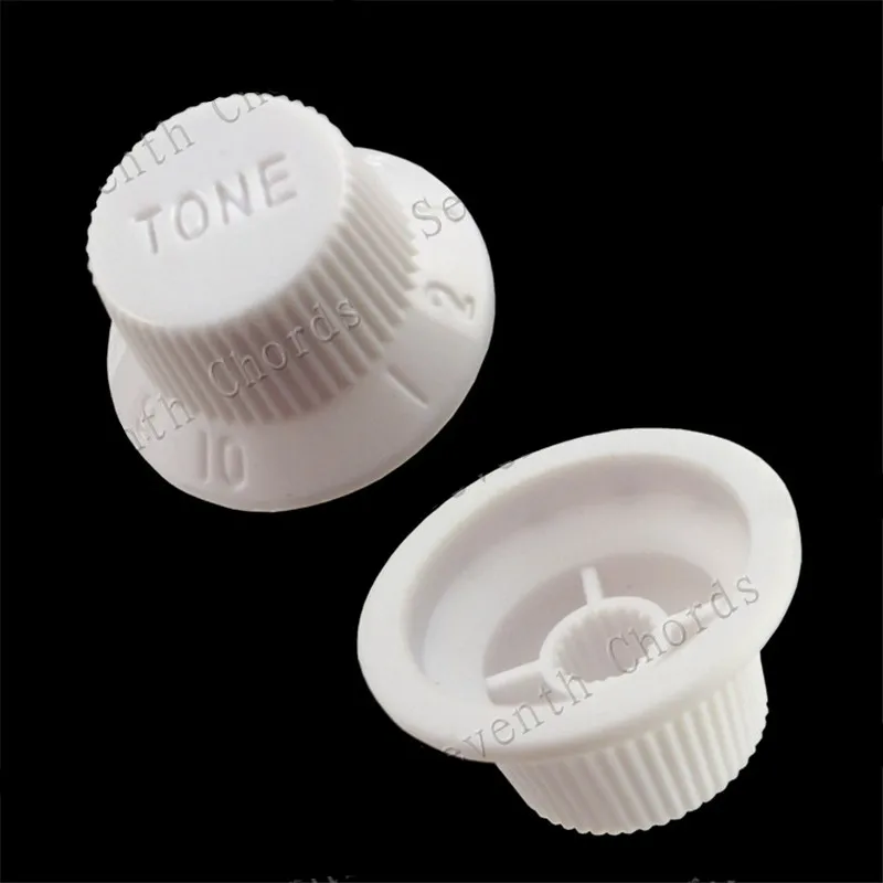 A Set Of 3 Pcs White Guitar Control Knobs For Electric Guitarparts Accessories Figures Do Not Fill Color