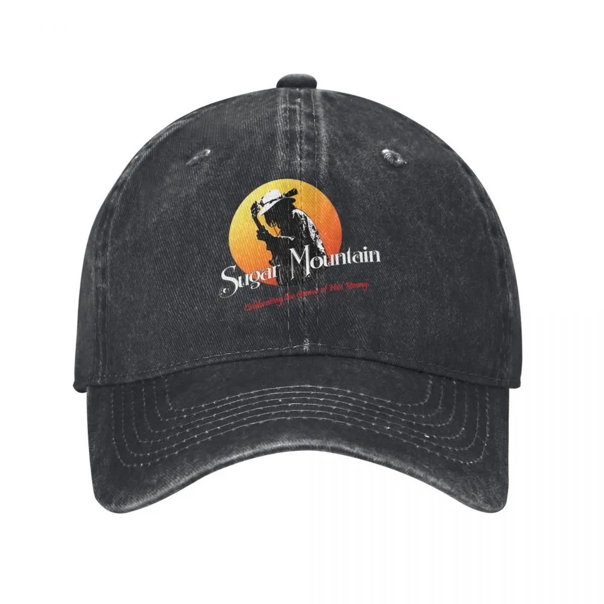 Sugar Mountain Neil Young Art Denim Baseball Cap Outdoor Sports Trucker Dad Hat