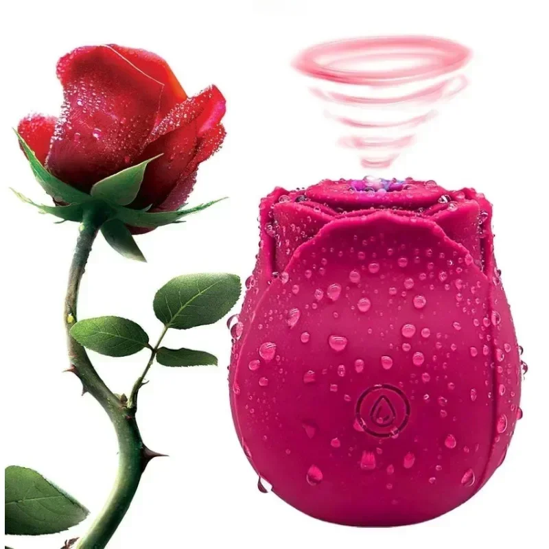 Female Powerful Sucking-Rose Vibrator Toy for Women Vacuum Stimulator Sucker Adults Goods Clit Toys Nipple for Female Oral Sex