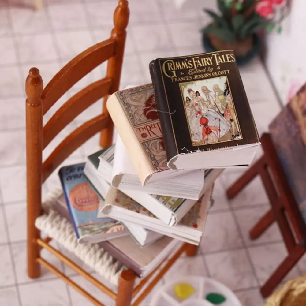 Spielzeug 1/6 1/12 Miniatur Buch Modell Mehrfarbig Kann Geöffnet Werden Puppenhaus Buch Foto Requisiten Szene Modell Mini Bücher