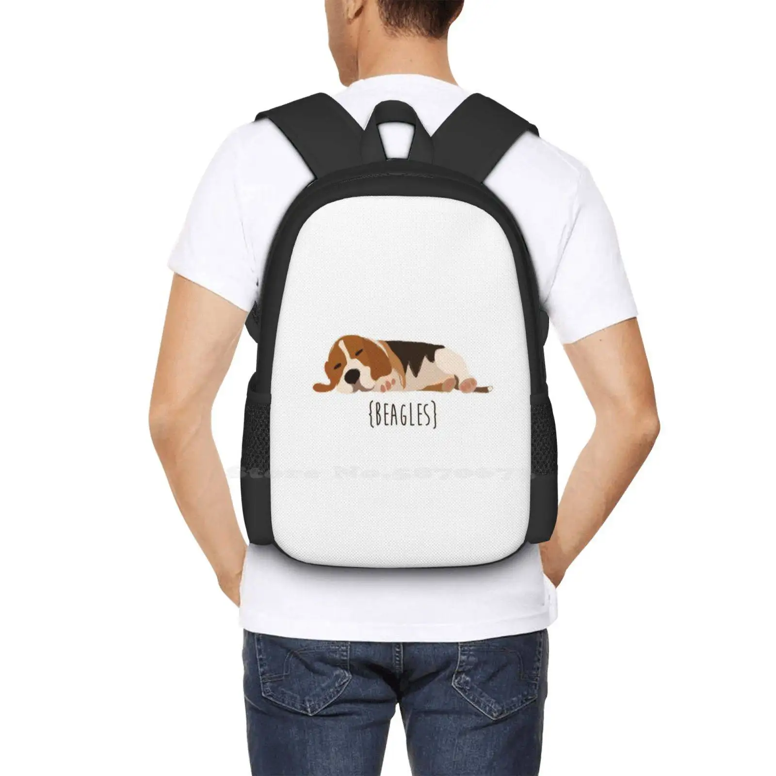 Neuankömmlinge Unisex Taschen Studenten tasche Rucksack Hunde Tiere Haustier adrette Spaß Liebe Rasse verspielte mans bester Freund girly liebenswert