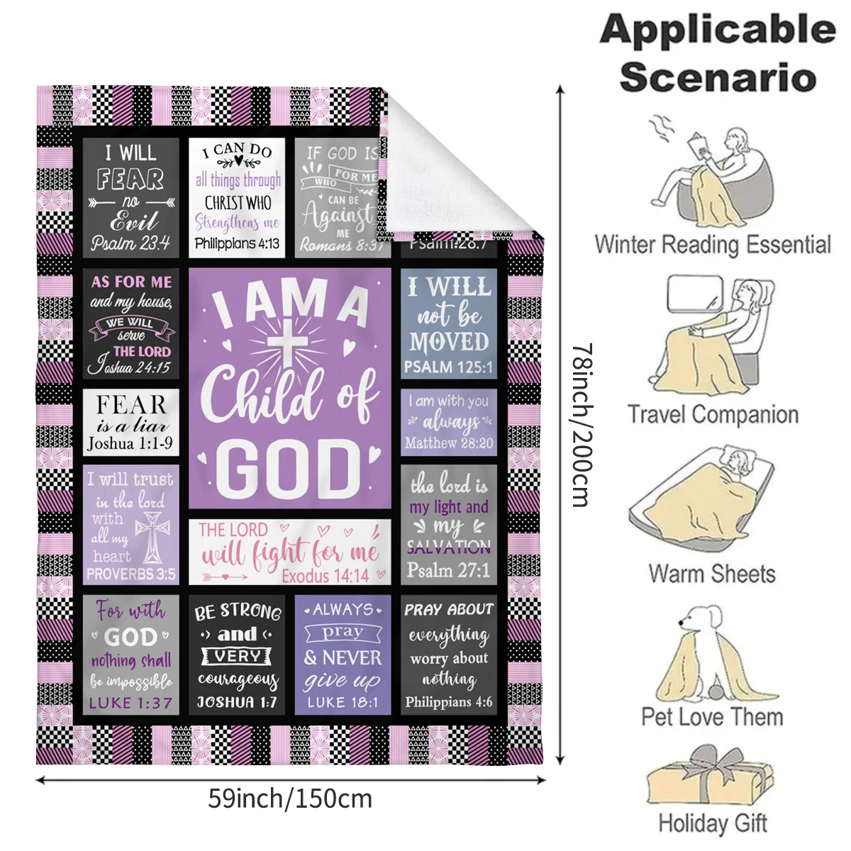 Bible Scripture Inspirational Blanket