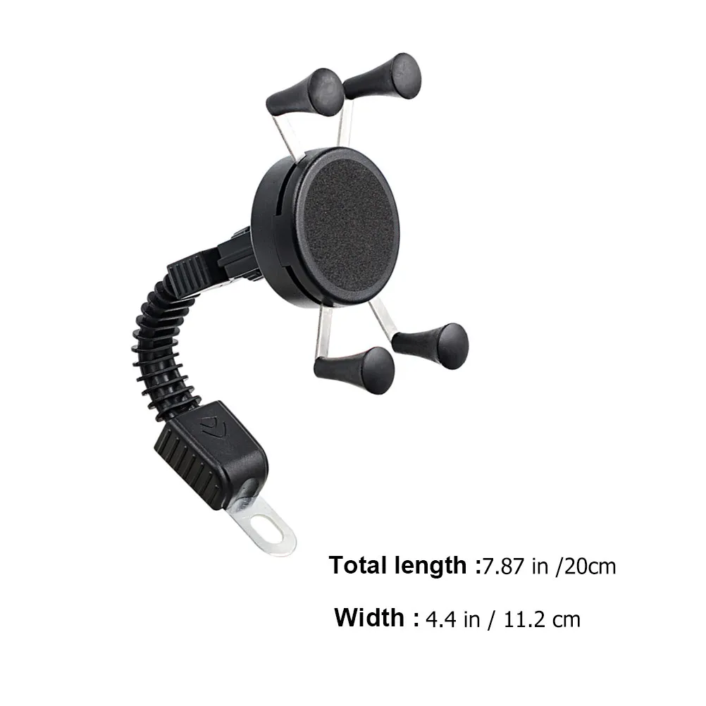 Motorcycle Phone Holder -Shaped Bracket Durable Flame Retardant Phone Support Stand Electric Bike Rearview Mirror