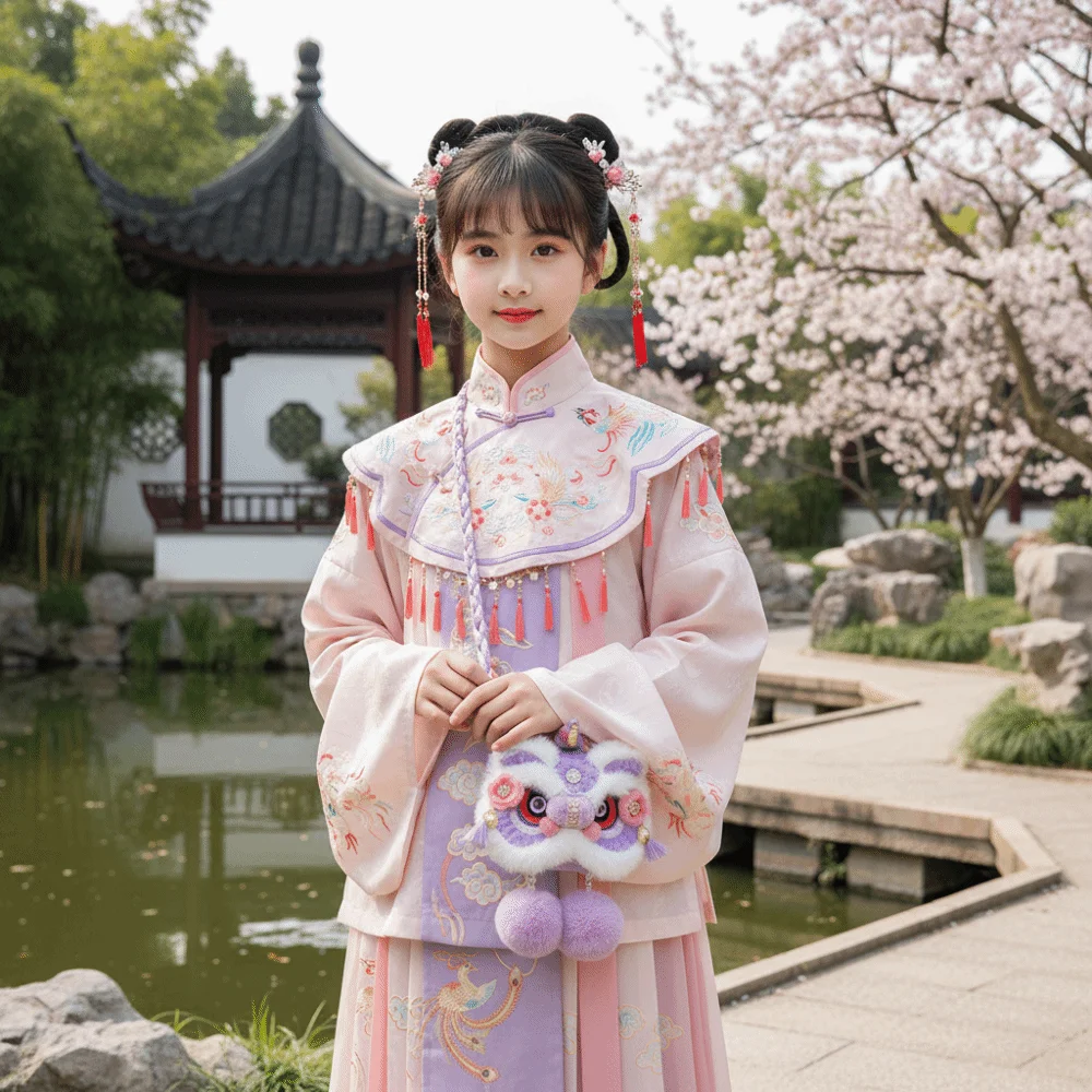 

Kintted New Year Shoulder Bag Spring Festival Storage Crochet Lion Dance Bag Coin Purse Chinese Style Children's Lion Bag