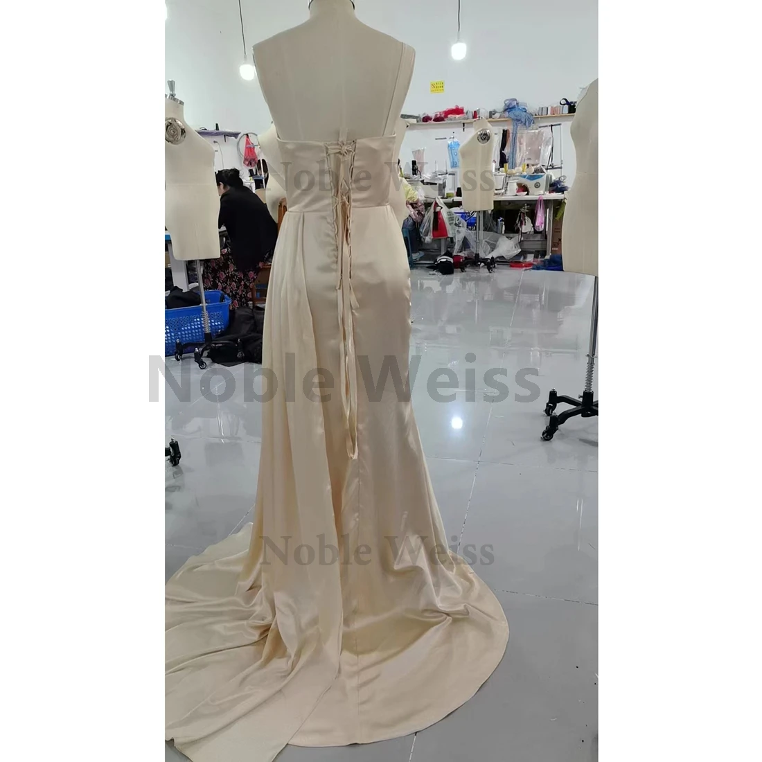 Elegant One Shoulder Bridesmaid Dresses Mermaid Satin Long Trumpet Formal Evening Gowns Customize image 6