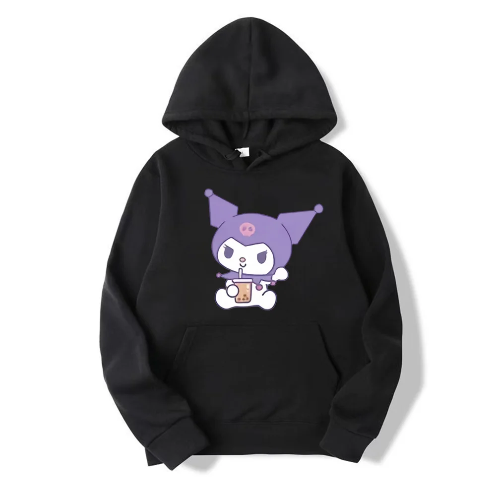 

2024 The Spring and Autumn Melody and Kuromi Cartoon Anime Periphery Mother Daughter Hoodie Sweet and Lovely Parent Child Hoodie