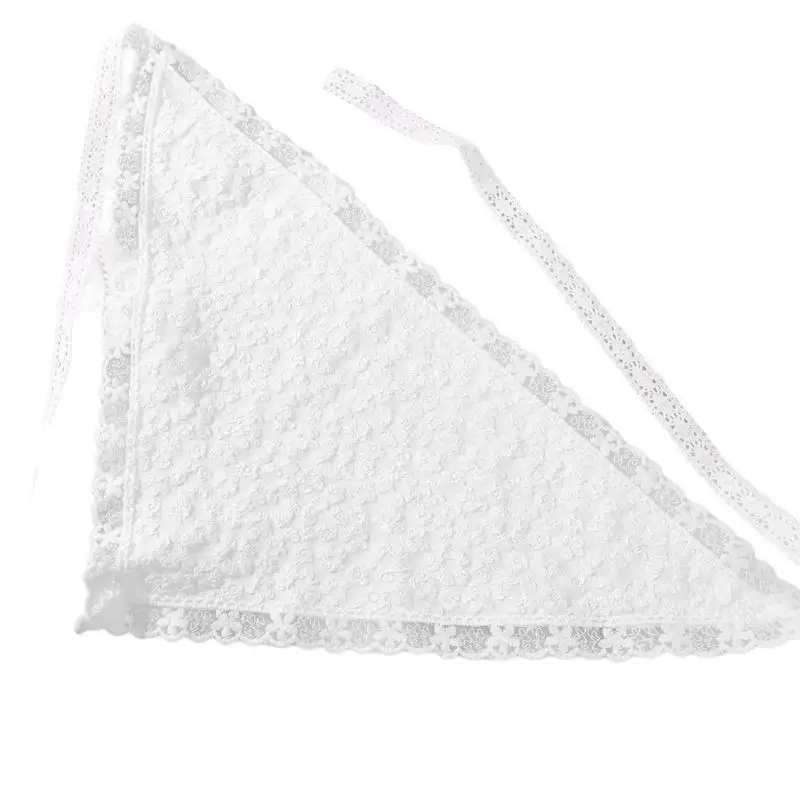 

39BB Lace Turbans Scarf Headwrap for Women Flower Headscarf Girl Street Headpiece