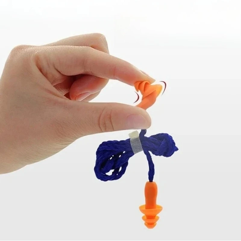 10pcs 소음 방지 귀마개 방음 귀마개 보호 귀마개 재사용 가능한 귀마개 수면 귀마개 보안 보호