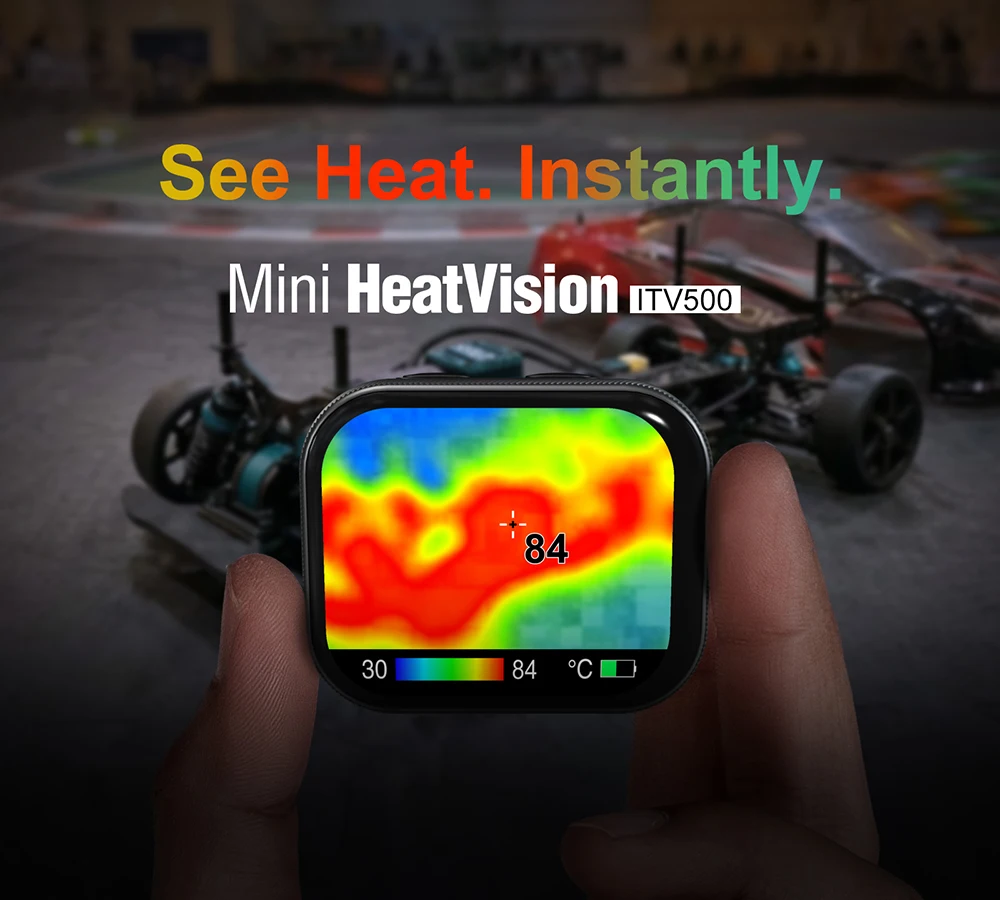SkyRC Thermal Imager Mini HeatVision ITV500 Infrared Temperature Imager with Touchscreen for RC Motor ESC Battery Monitoring