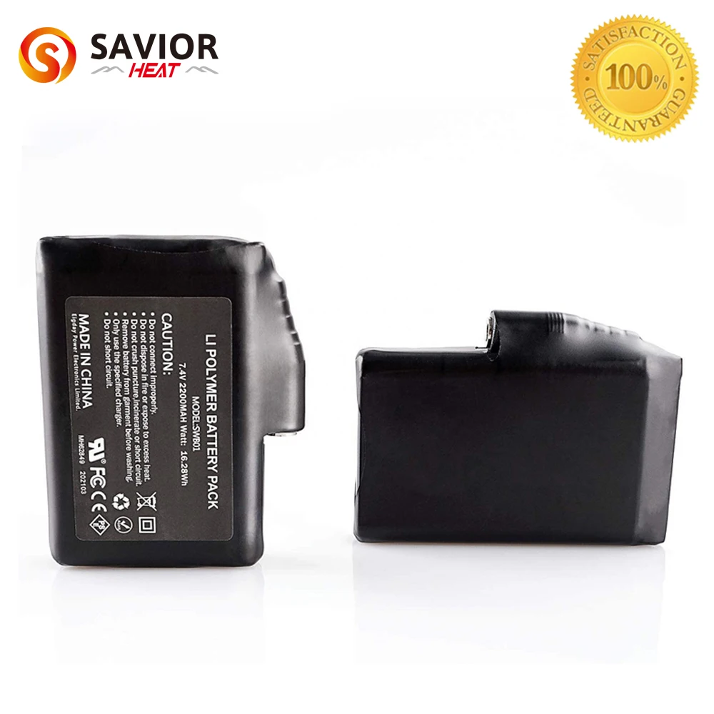 Savior Heat 7.4V 5200mAh Battery Charger Adapter For Heated Gloves Heated Products 2pcs In 1 Pair Ship All The World