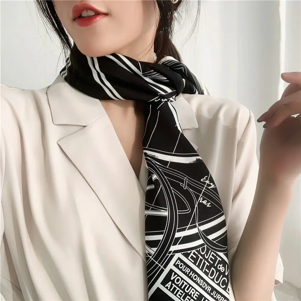 

Towel Solid Color Handle Bag Ribbons Multi-Function Korean Style Neckerchief Hair Tie Band Women Scarf Pastoral Style Wraps