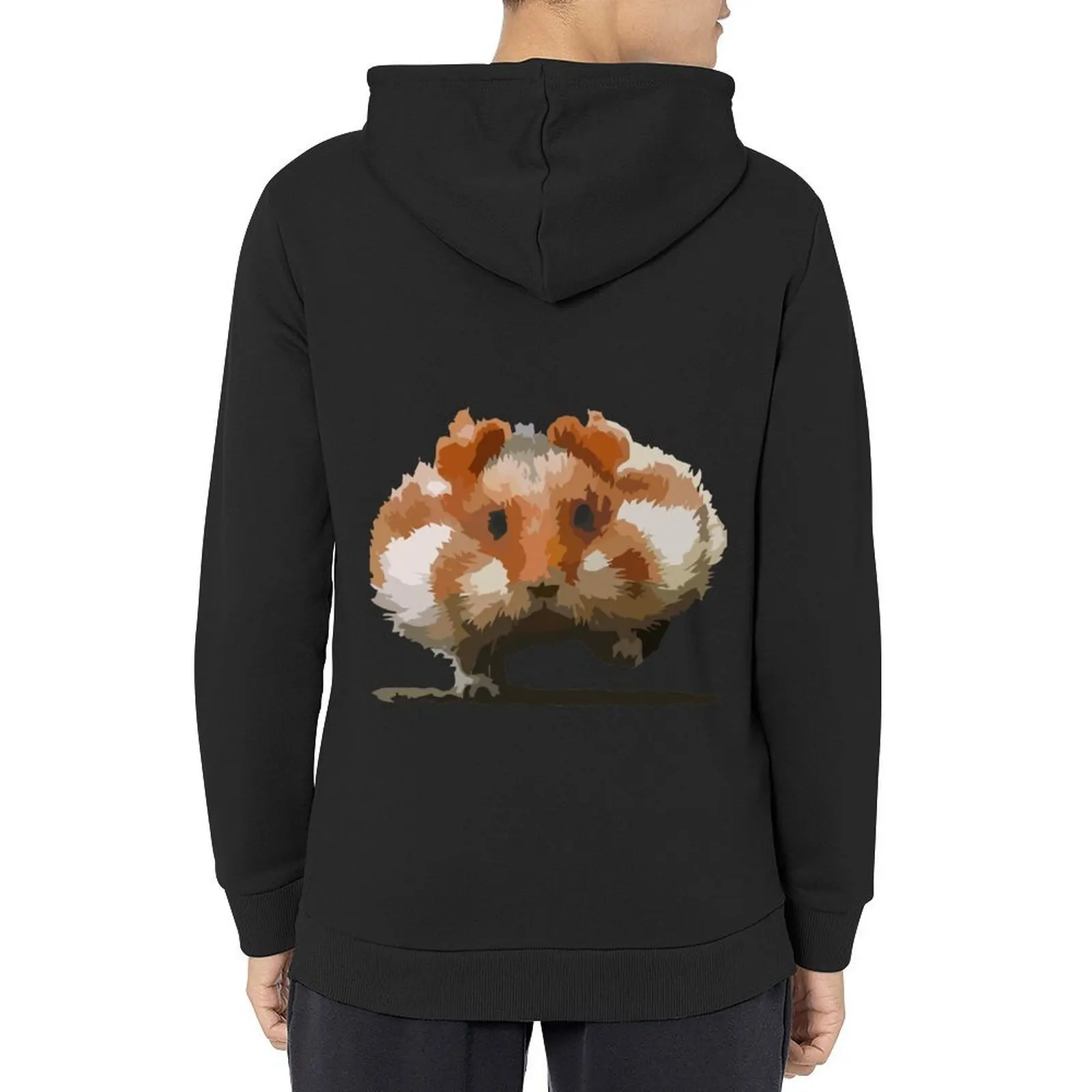 

cute hamster running Hoodie korean clothes winter clothes men clothing men's sweat-shirt set tracksuits