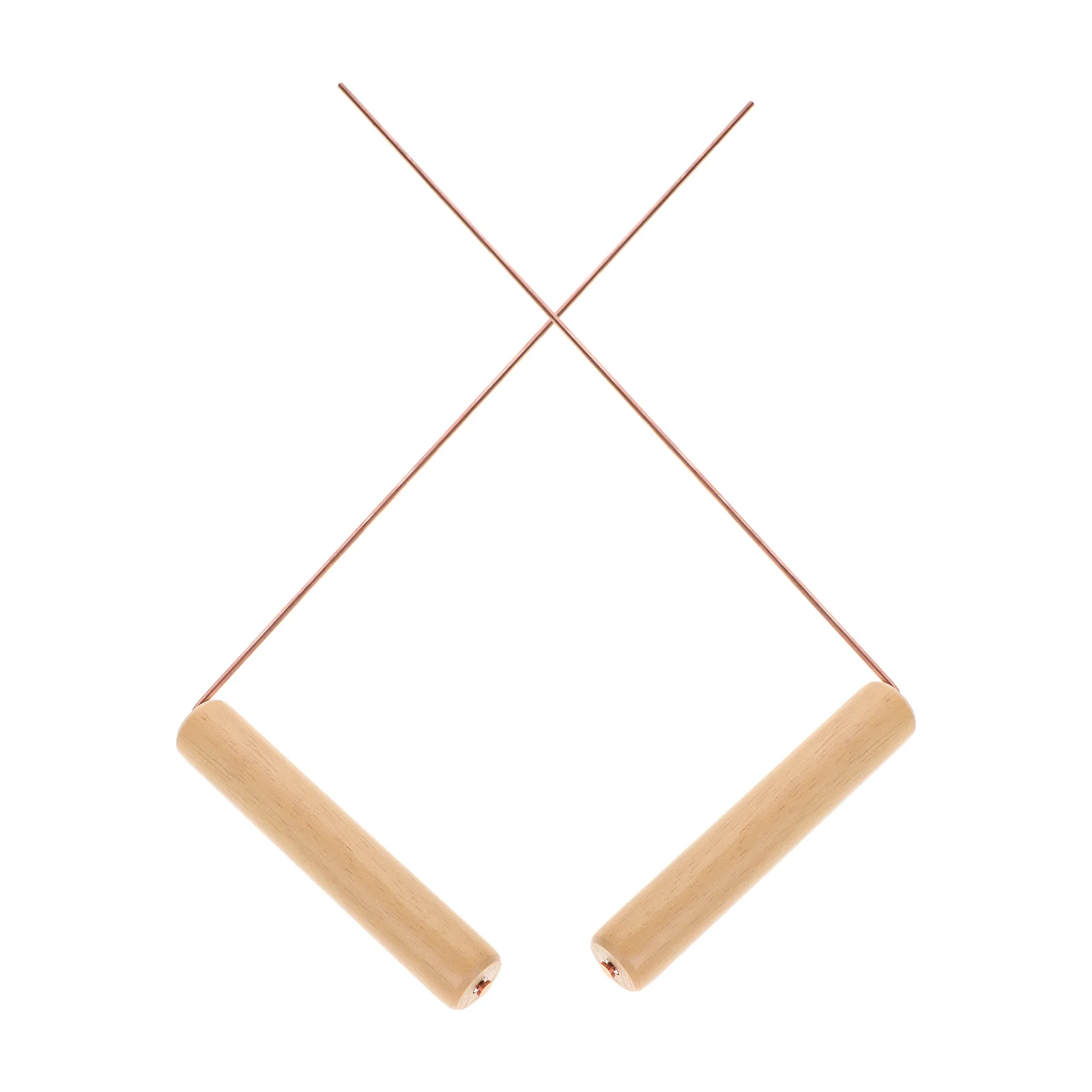 

2pcs Copper Dowsing Rods Brass Prospecting Divining Tools for Water Ghost Hunting Gold Positioning Outdoor Wood Copper