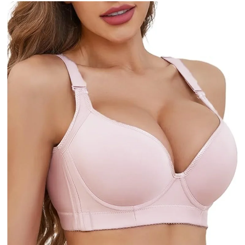 

GUUDIA 6-рядный бюстгальтер с пряжками на спине, гладкий бюстгальтер, формирователь, бесшовный бюстгальтер-футболка, большие размеры, бюстгальтеры пуш-ап, скрывающий жир сзади, полное покрытие