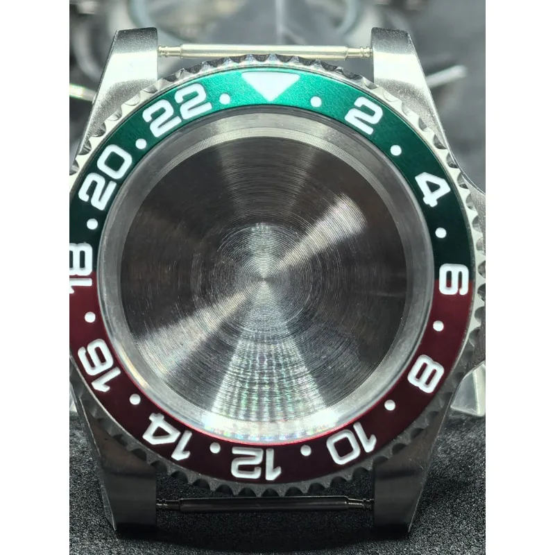 حافظة مرآة طائرة سفلية كثيفة من الفولاذ المقاوم للصدأ لحلقة GMT 40 مللي متر لملحقات تعديل الحركة NH35/NH36