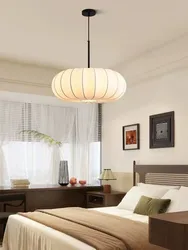 New Wabi Sabi E27 Led Pendant Light Dining Room Silk Suspend Lamp Bedroom Led Lamparas Luminarias Chandelier Lighting Droplight