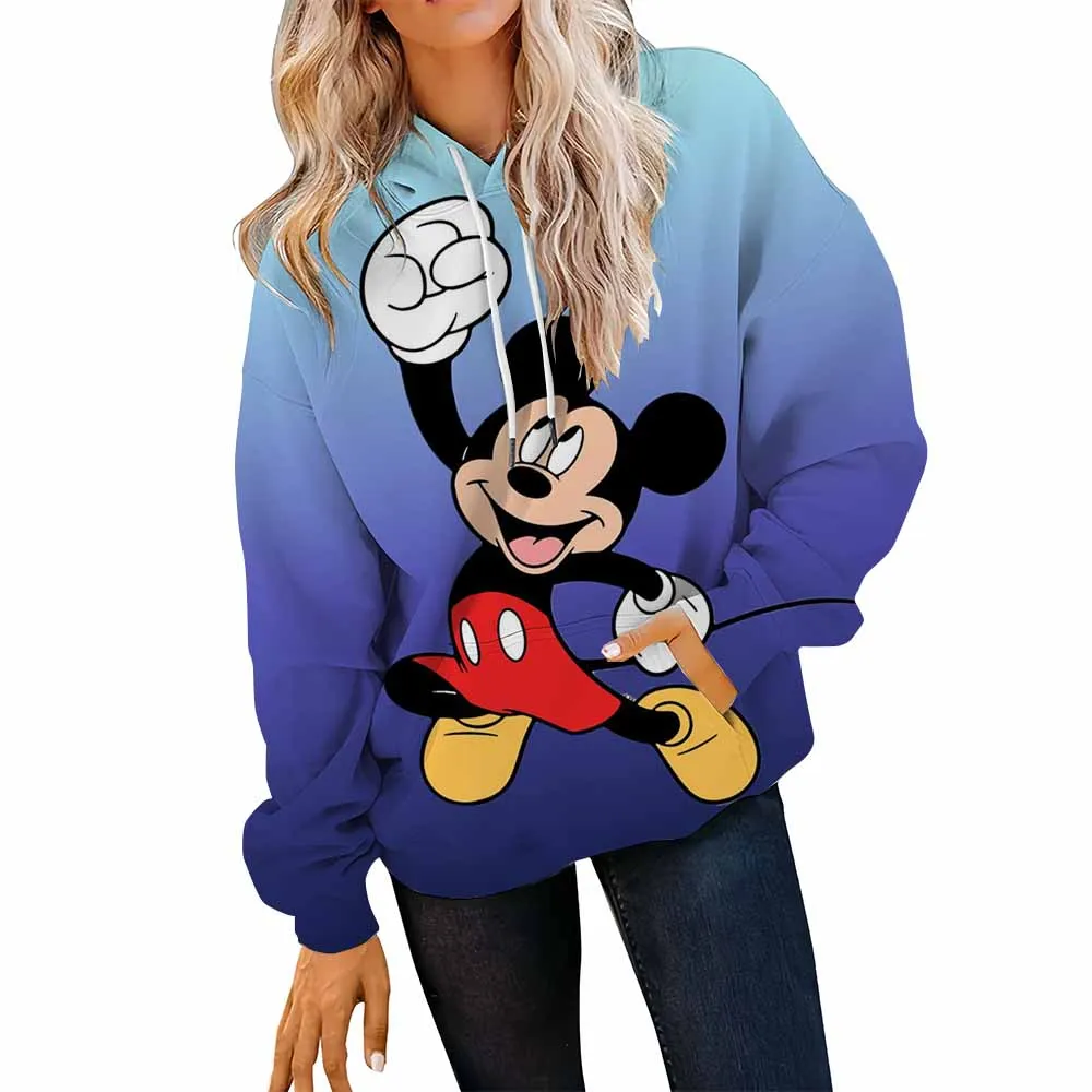 2026 مرحبا كيتي طباعة بلوزات النساء الشتاء هوديس Crewneck فضفاض البلوز أساسيات ملابس حريمي مريحة #1