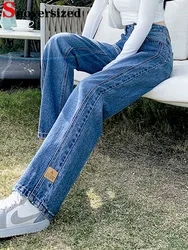 Chic Baggy High Waist Straight New Jeans Korean Design Streetwear Denim Pants Spring Fall Vintage Kot Pantolon Casual Vaqueros